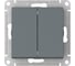 2-клавишный выключатель Systeme Electric ATLASDESIGN сх.5, 10АХ, мех., быстрозажим. клем., грифель ATN000751S 10 шт 13606482108605 2