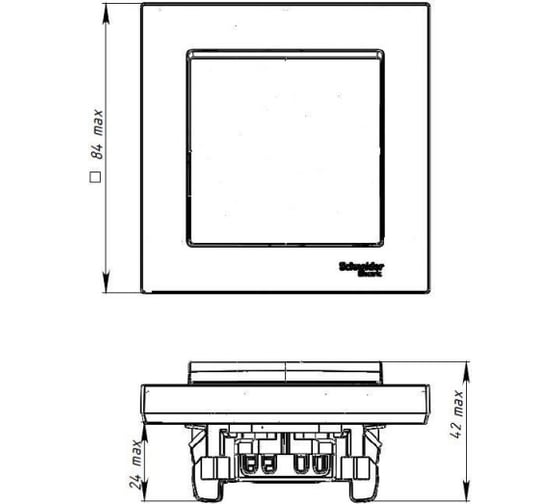 1-клавишный выключатель Systeme Electric ATLASDESIGN сх.1, 10АХ, в сборе, быстрозажим. клем., карбон ATN001012S 5 шт 13606482107608 1