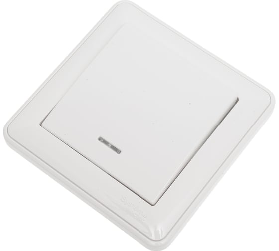 Выключатель 1-клавишный Systeme Electric Wessen 59 белый, с подсв. 10а, (в сборе с рамкой) VS110-153-18 10 шт 13606485437788 1