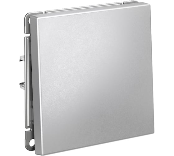 Выключатель 1-клавишный Systeme Electric ArtGallery Алюминий, кнопочный, 10А, механизм GAL000315 5 шт 4690201029465 1