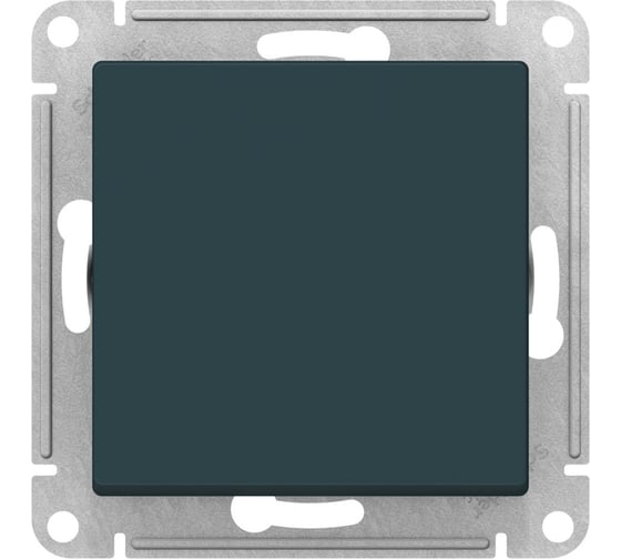 Выключатель 1-клавишный Systeme Electric Atlasdesign изумруд, 2-полюсный, 10а, механизм ATN000821 5 шт 4690201023463 1