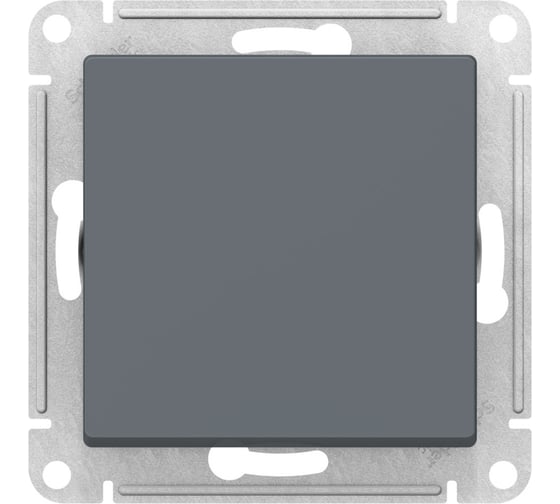 Выключатель 1-клавишный Systeme Electric Atlasdesign грифель, 2-полюсный, 10а, механизм ATN000721 5 шт 4690201023449 1