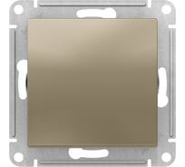 Выключатель 1-клавишный Systeme Electric Atlasdesign шампань, 2-полюсный, 10а, механизм ATN000521 5 шт 4690201023401