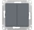 Выключатель 2-клавишный Systeme Electric Atlasdesign грифель, с самовозвратом, сх.2, 10а, механизм ATN000717 5 шт 4690201021308 1