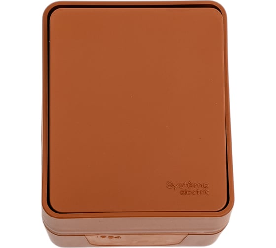 1-клавишный выключатель Systeme Electric ATLASDESIGN PROFI IP54 о/у, сх.1, 10А, терракотовый ATN547015 12 шт 4690201045663 1