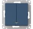 2-клавишный выключатель с подсветкой Systeme Electric ATLASDESIGN сх.5а, 10АХ, мех., быстрозажим. клем., аквамарин ATN001153S 5 шт 4690201023081 1
