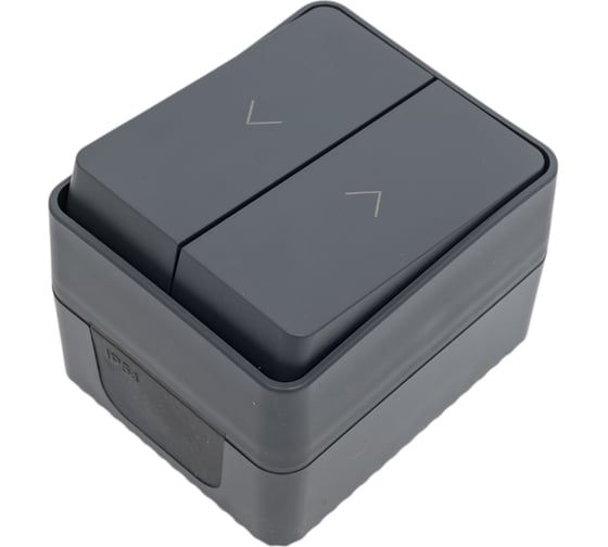2-клавишный выключатель Systeme Electric Atlasdesign profi ip54 для жалюзи, 2хсх.4, антрацит ATN544019 12 шт 4690201021926 1