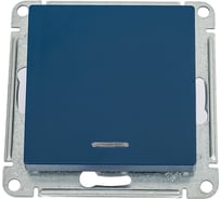 Выключатель 1-клавишный с подсветкой Systeme Electric Atlasdesign аквамарин, сх.6а 10ах ATN001113 5 шт 13606485819928