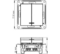 2-клавишный выключатель с подсветкой Systeme Electric ATLASDESIGN сх.5а, 10АХ, мех., быстрозажим. клем., карбон ATN001053S 5 шт 13606482108834