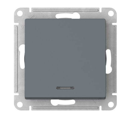 1-клавишный выключатель с подсветкой Systeme Electric ATLASDESIGN сх.1а, 10АХ, мех., быстрозажим. клем., грифель ATN000713S 10 шт 13606482107677