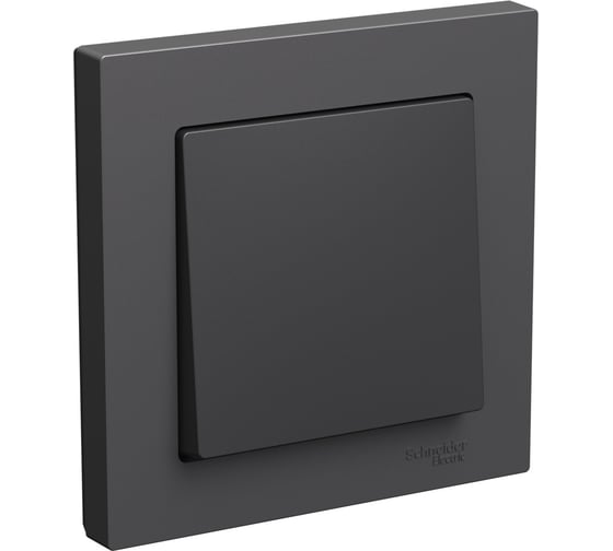 Выключатель 1-клавишный Systeme Electric Atlasdesign базальт, сх.1, 10ах, в сборе ATN001412 5 шт 4690201024507 1