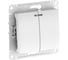 2-клавишный выключатель с подсветкой Systeme Electric GLOSSA сх.5а, 10АХ, мех., быстрозажим. клем., белый GSL000153S 20 шт 13606482111155 2