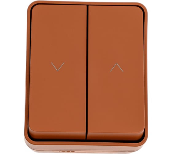 2-клавишный выключатель Systeme Electric ATLASDESIGN PROFI IP54 о/у для жалюзи, сх.4, 10А, терракотовый ATN547019 12 шт 4690201045687 1