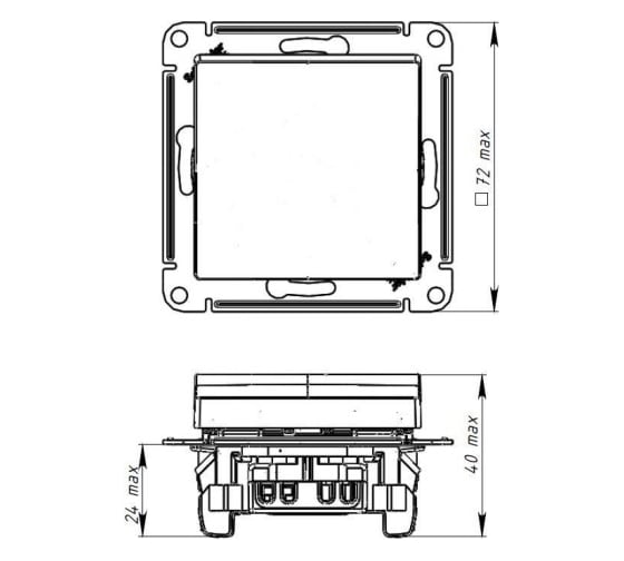 1-клавишный выключатель с подсветкой Systeme Electric ATLASDESIGN сх.1а, 10АХ, мех., быстрозажим. клем., жемчуг ATN000413S 10 шт 13606482107646 1