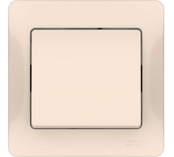 1-клавишный выключатель Systeme Electric GLOSSA сх.1, 10АХ, в сборе, быстрозажим. клем., бежевый GSL000212S 15 шт 13606482109558 1