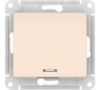 1-клавишный выключатель с подсветкой Systeme Electric GLOSSA сх.1а, 10АХ, мех., быстрозажим. клем., бежевый GSL000213S 20 шт 13606482109695