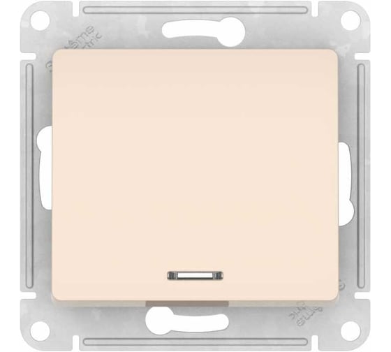 1-клавишный выключатель с подсветкой Systeme Electric GLOSSA сх.1а, 10АХ, мех., быстрозажим. клем., бежевый GSL000213S 20 шт 13606482109695 1