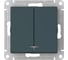 2-клавишный выключатель с подсветкой Systeme Electric ATLASDESIGN сх.5а, 10АХ, мех., быстрозажим. клем., изумруд ATN000853S 5 шт 13606482108810 1