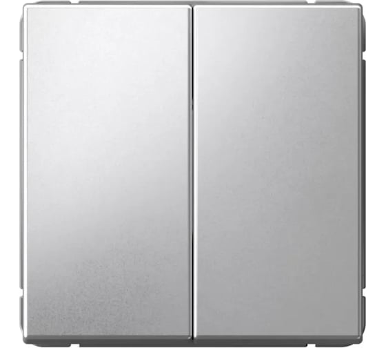 2-клавишный выключатель Systeme Electric ARTGALLERY 10АХ, механизм, быстрозажим. клем., алюминий GAL000351S 10 шт 4690201038948 1