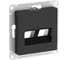 Накладка Systeme Electric ATLASDESIGN двойная для информационных функций типа Keystone, КАРБОН ATN001090 5 шт 4690201059561 1