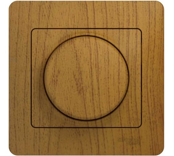 Саеторегулятор (диммер) поворотный Systeme Electric GLOSSA 300Вт, в сборе, ДЕРЕВО ДУБ GSL000534 6 шт 13606480659604 1