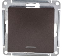 Механизм выключателя Systeme Electric (Schneider Electric) 1-кл. ATLAS DESIGN с подсветкой сх.1а 10АХ мокко 1240356 ATN000613 10 шт 13606489702011