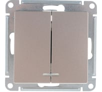 Механизм выключателя Systeme Electric (Schneider Electric) 2-кл. ATLAS DESIGN с подсветкой сх.5а 10АХ шампань ATN000553 10 шт 13606489584846