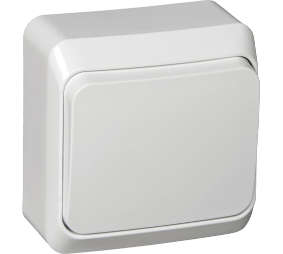 Выключатель кнопочный 1-клавишный Systeme Electric (Schneider Electric) ОП Этюд 10А бел. KA10-001B 25 шт 4607098940520 1