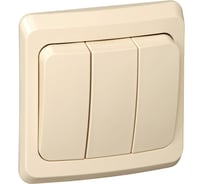 Выключатель 3-клавишный Systeme Electric (Schneider Electric) СП Этюд 10А крем. SchE BC10-003K 20 шт 4607098940827
