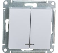 Механизм выключателя Systeme Electric (Schneider Electric) 2-кл. ATLAS DESIGN с подсветкой сх.5а 10АХ бел. ATN000153 20 шт 13606489583245