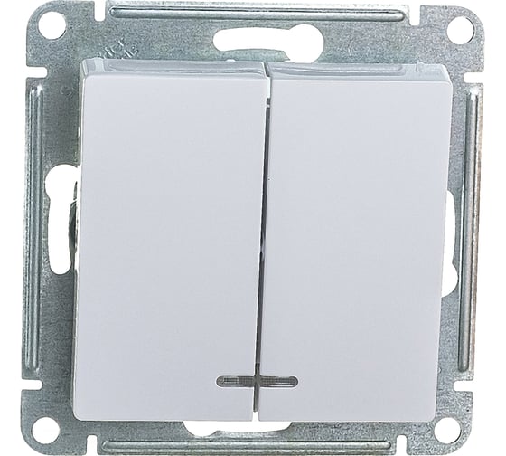 Механизм выключателя Systeme Electric (Schneider Electric) 2-кл. ATLAS DESIGN с подсветкой сх.5а 10АХ бел. ATN000153 20 шт 13606489583245