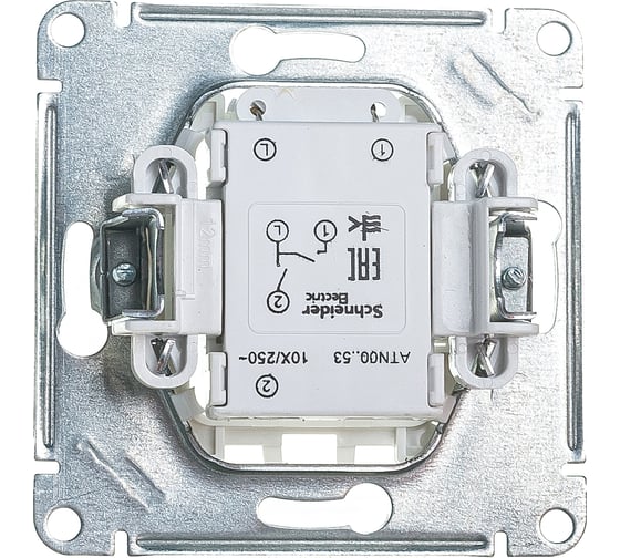 Механизм выключателя Systeme Electric (Schneider Electric) 2-кл. ATLAS DESIGN с подсветкой сх.5а 10АХ бел. ATN000153 20 шт 13606489583245