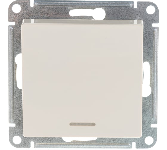 Выключатель 1-клавишный с подсветкой Systeme Electric (Schneider Electric) ATLASDESIGN сх.1а, 10АХ, , БЕЖЕВЫЙ ATN000213 20 шт 13606489583474 1