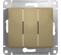 Выключатель Systeme Electric ( Schneider Electric) GLOSSA 3-клавишный сх.3 10АХ ТИТАН GSL000431 20 шт 13606480658836