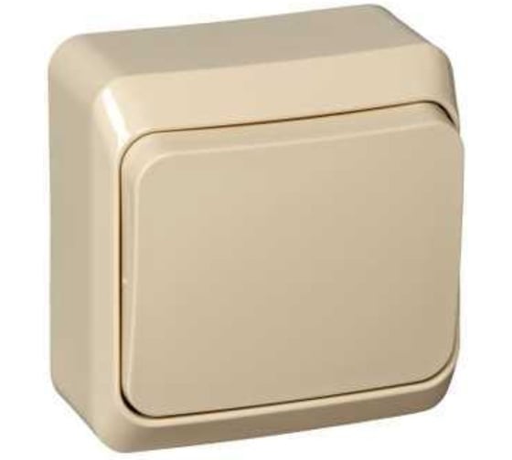 Выключатель кнопочный Systeme Electric (Schneider Electric) Этюд наруж Крем SE KA10-001K 25 шт 4607098941282 1