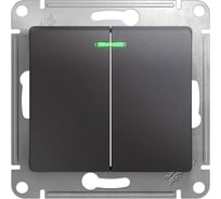 Механизм выключателя Systeme Electric (Schneider Electric) 2-кл. СП Glossa 10А IP20 сх. 5а 10AX графит GSL001353 5 шт 53606481209257
