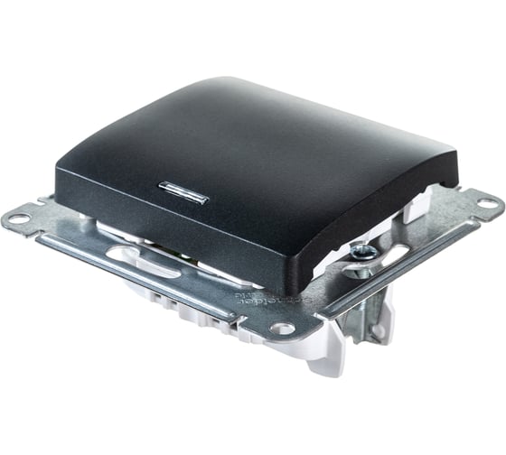 Механизм выключателя Systeme Electric (Schneider Electric) 1-кл. СП Glossa 10А IP20 сх. 1а 10AX антрацит GSL000713 20 шт 13606485436439