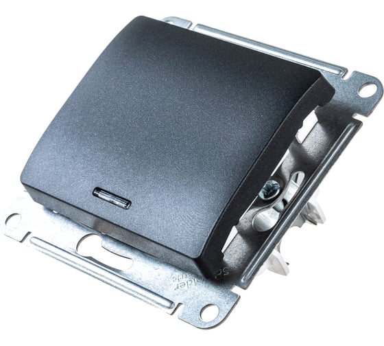 Механизм выключателя Systeme Electric (Schneider Electric) 1-кл. СП Glossa 10А IP20 сх. 1а 10AX антрацит GSL000713 20 шт 13606485436439
