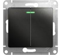 Механизм выключателя Systeme Electric (Schneider Electric) 2-кл. СП Glossa 10А IP20 сх. 5а 10AX антрацит GSL000753 20 шт 13606485436637