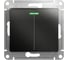 Механизм выключателя Systeme Electric (Schneider Electric) 2-кл. СП Glossa 10А IP20 сх. 5а 10AX антрацит GSL000753 20 шт 13606485436637 1