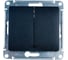 Механизм выключателя Systeme Electric (Schneider Electric) 2-кл. СП Glossa 10А IP20 сх. 5а 10AX антрацит GSL000753 20 шт 13606485436637 2