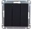 Выключатель 3-клавишный Systeme Electric (Schneider Electric) AtlasDesign Карбон, сх.1+1+1, 10АХ, механизм SE ATN001031 5 шт 13606489703353 1