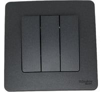 Выключатель 3-клавишный Systeme Electric (Schneider Electric) Blanca внутр Антрацит, 10А, 250B SE BLNVS100506 10 шт 13606481195521