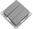 Выключатель 3-клавишный Systeme Electric (Schneider Electric) AtlasDesign Сталь, сх.1+1+1, 10АХ, механизм SE ATN000931 5 шт 13606489703032 1
