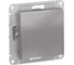 Кнопка нажимная Systeme Electric (Schneider Electric) AtlasDesign Алюминий, сх.1, 10АХ, механизм SE ATN000315 5 шт 13606489583870 1