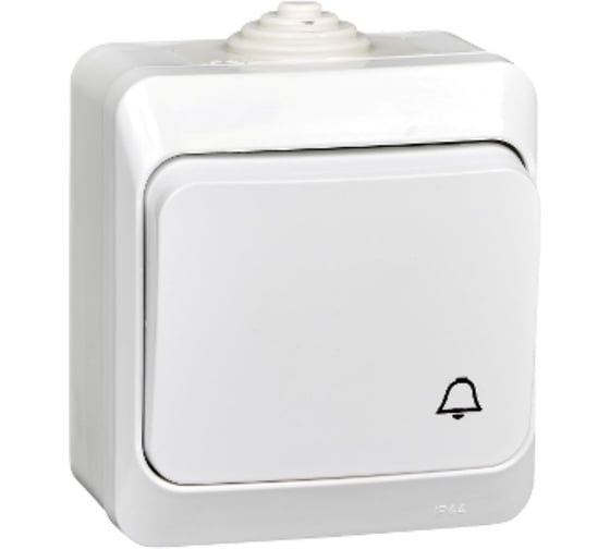 Кнопка нажимная Systeme Electric (Schneider Electric) Этюд наруж Бел, сх.1 IP44 SE KA10-041B 14 шт 4690201011422 1