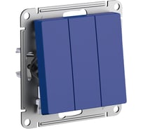 Выключатель 3-клавишный Systeme Electric Atlasdesign аквамарин, сх.1+1+1, 10ах ATN001131 5 шт 13606485819867
