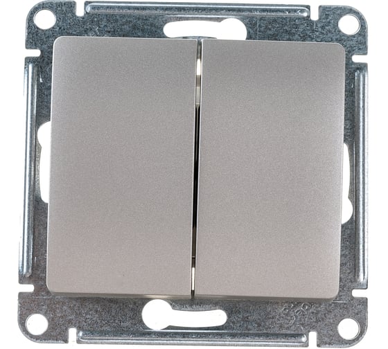 Механизм выключателя Systeme Electric (Schneider Electric) 2-кл. СП Glossa 10А IP20 сх. 5 10AX платина GSL001251 5 шт 53606481208885 1