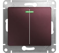 Механизм выключателя Systeme Electric (Schneider Electric) 2-кл. СП Glossa 10А IP20 сх. 5а 10AX баклажан GSL001153 5 шт 53606481208557