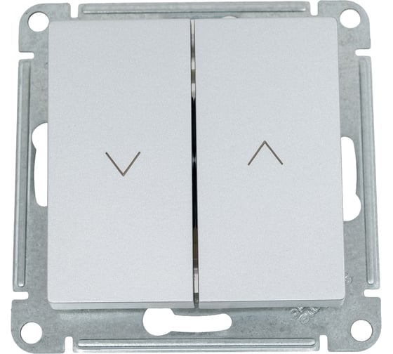 Выключатель жалюзи Systeme Electric Atlasdesign алюминий, 2-кл., 10а, механизм ATN000319 5 шт 4690201021469 1